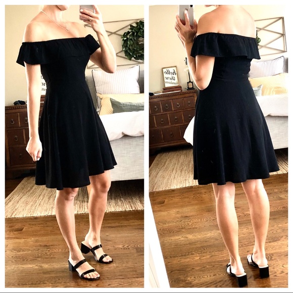 Lucy Paris Dresses & Skirts - Lucy Paris LBD off the shoulder ruffle dress